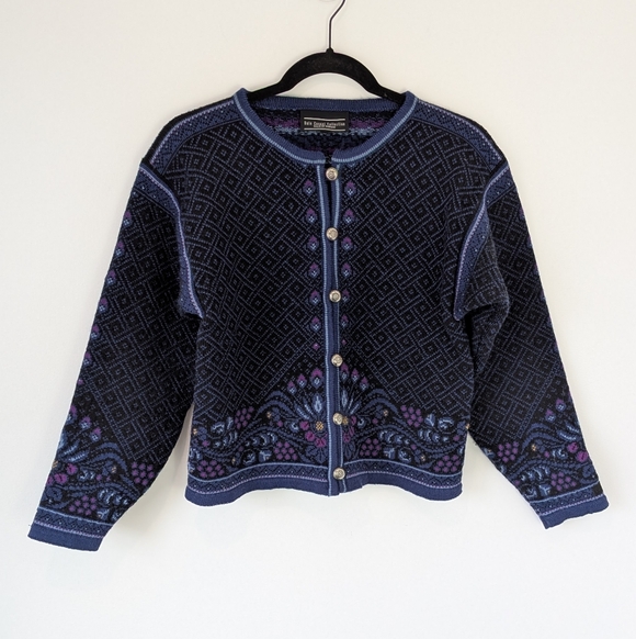 Dale of Norway Sweaters - Dale Of Norway Casual Collection 100% New Wool Floral Cardigan Sweater Size S